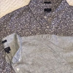 Lot of 2 J.Crew Slim Fit Shirts, Men’s XL button